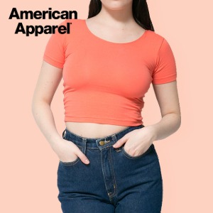 아메리칸어패럴 티셔츠 여성 크롭 반팔티 무지티 스타일넘버 RSA8380W